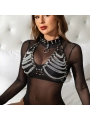 Harness-BH und Halskette mit Ketten One Size (S-L) von Subblime Fetish