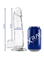 Klarer Dildo mit Bllen 20 cm -O- 4.5 cm von X Ray