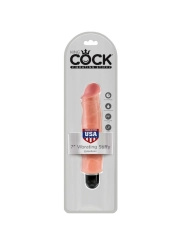 Steifer Realistischer Vibrator 17.8 cm Natürlich von King Cock