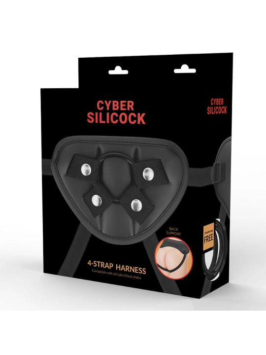 Strap-On-Gurt mit 3 Ringen Gratis von Cyber Silicock