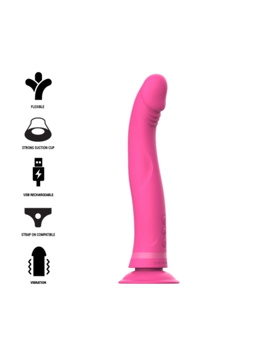 Michelangelo Rosa Silikon-Vibrator-Dildo von Intense Fun