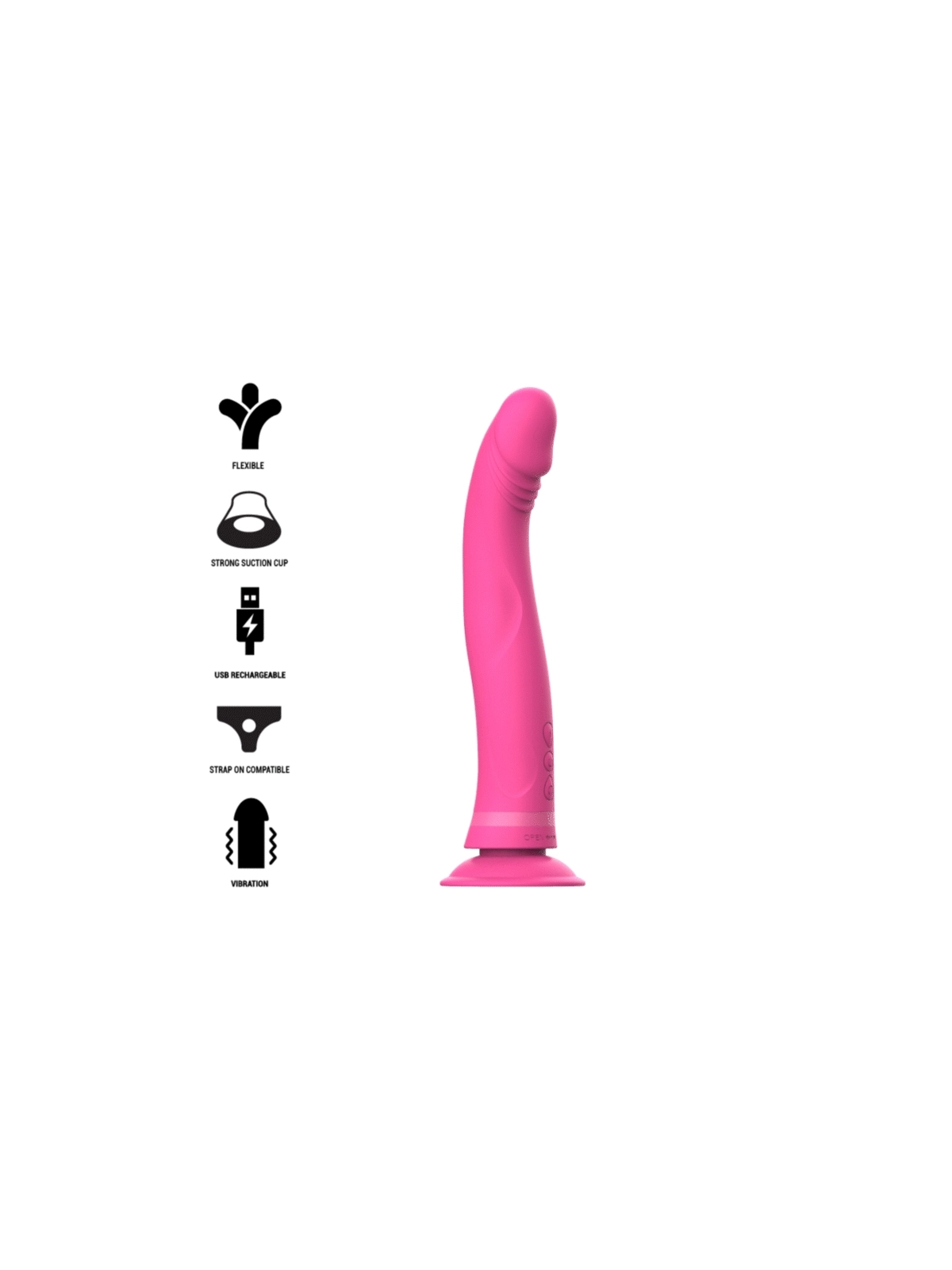 Michelangelo Rosa Silikon-Vibrator-Dildo von Intense Fun