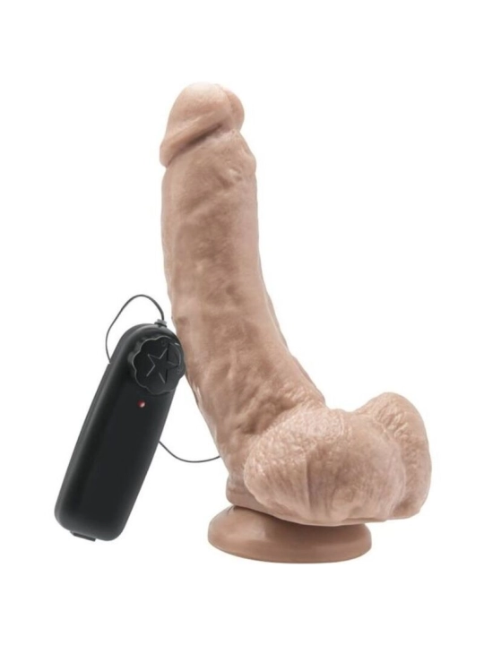 Dildo 20,5 cm mit Kugeln Vibrator Beige von Get Real