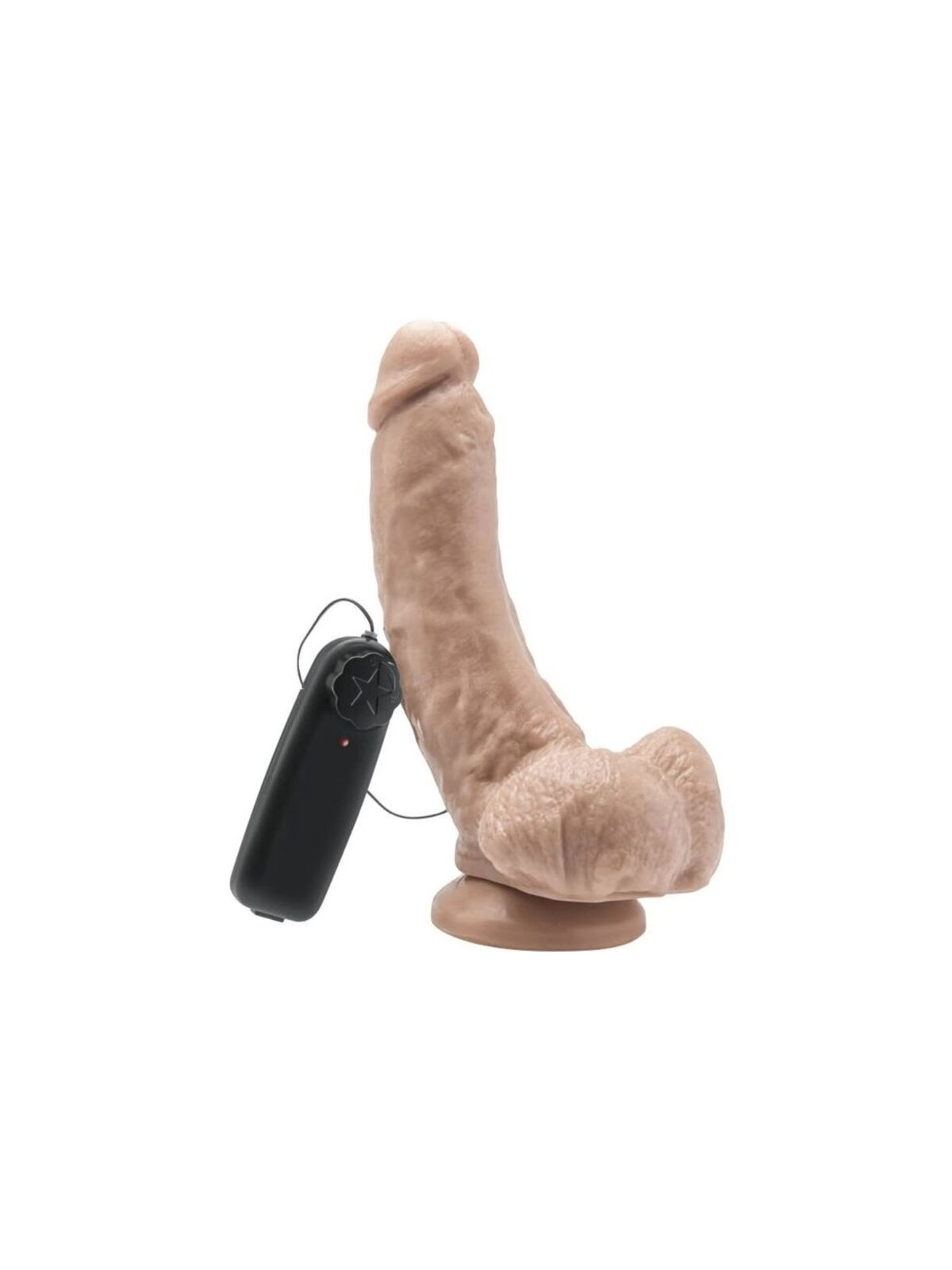 Dildo 20,5 cm mit Kugeln Vibrator Beige von Get Real