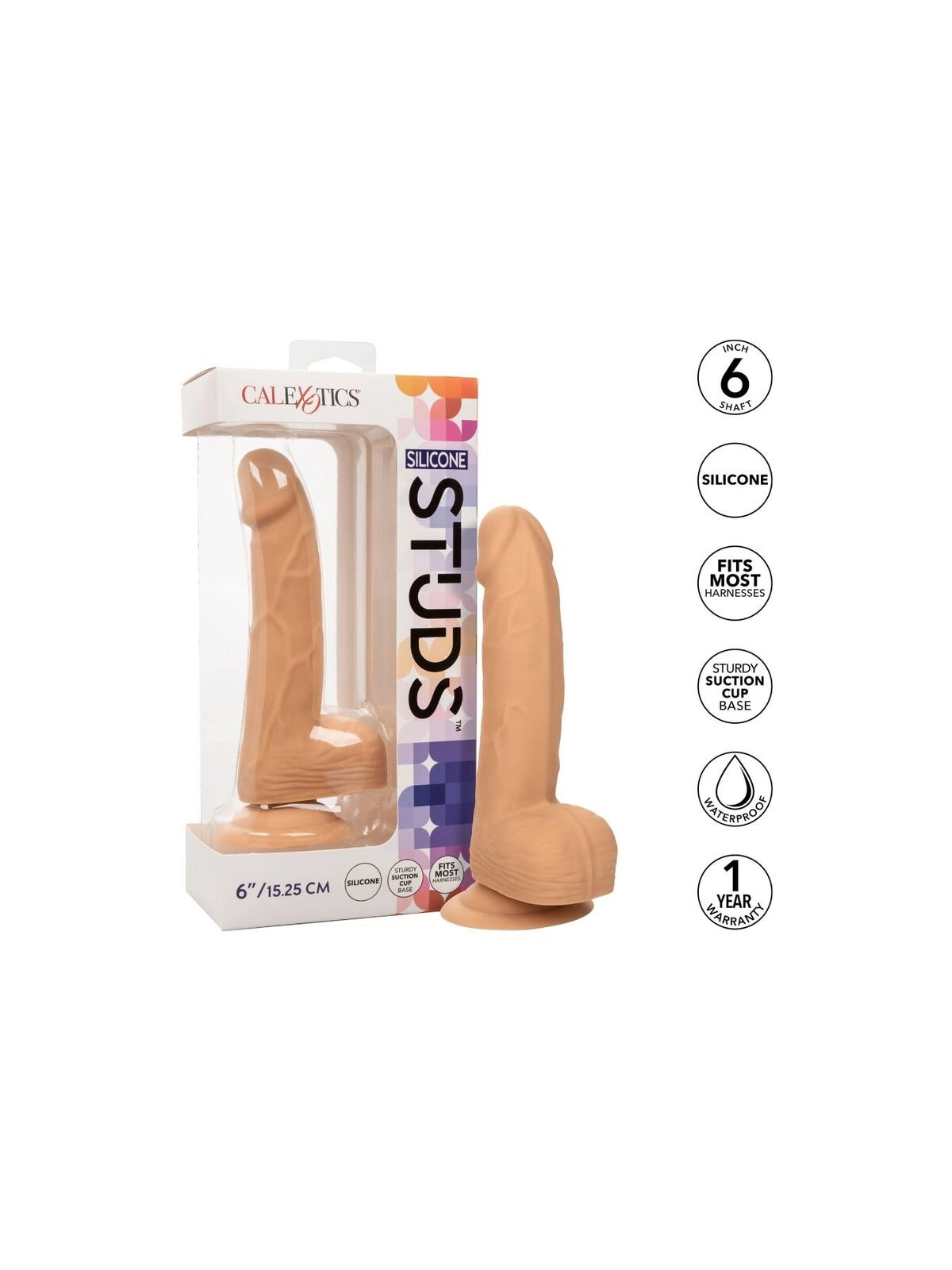 Silikon-Nieten 15.24 cm Beige von Calexotics