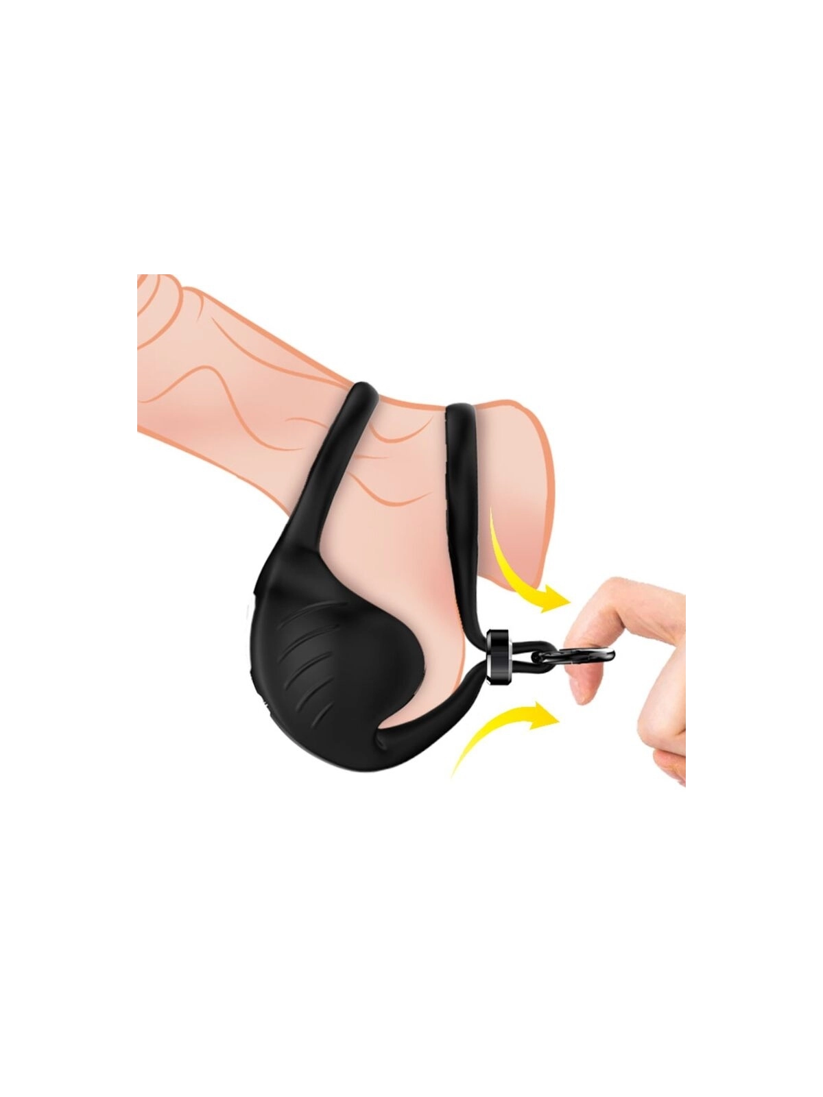 Manta Scrotum Vibrator Ring Schwarz von Armony For Him