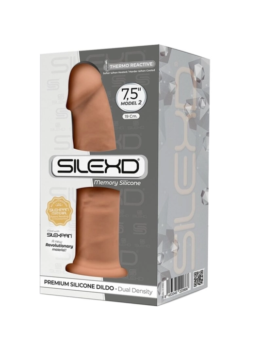 Modell 2 Realistischer Penis Premium Silexpan Silikon Karamell 19 cm von Silexd