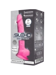 Model 1 Realistischer Penis Premium Silikon Silexpan Fluoreszierendes Rosa 17.5 cm von Silexd