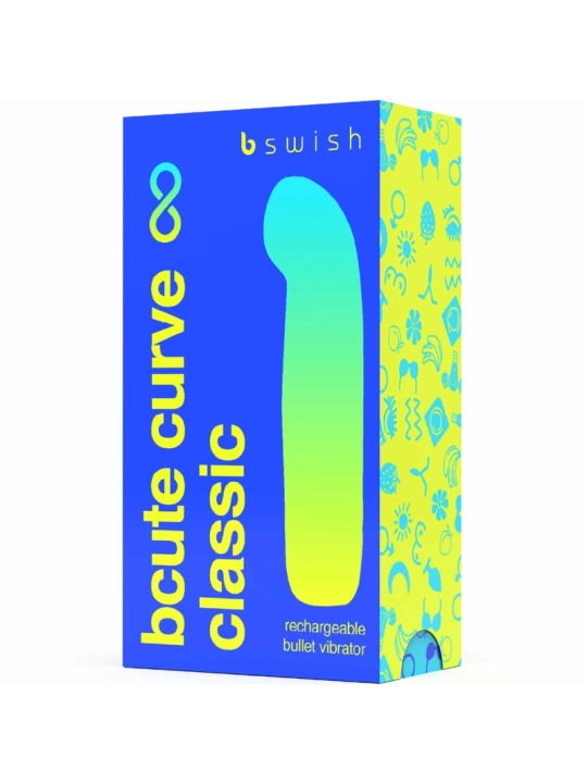 Bcute Curve Infinite Klassischer Wiederaufladbarer Vibrator aus Blauem Silikon von B Swish