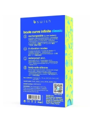 Bcute Curve Infinite Klassischer Wiederaufladbarer Vibrator aus Blauem Silikon von B Swish