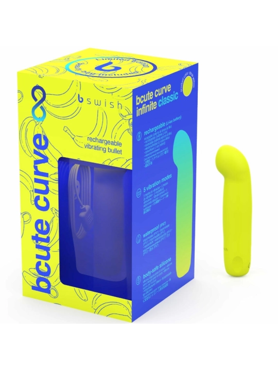 Bcute Curve Infinite Classic Limited Edition Wiederaufladbarer Silikonvibrator Gelb von B Swish