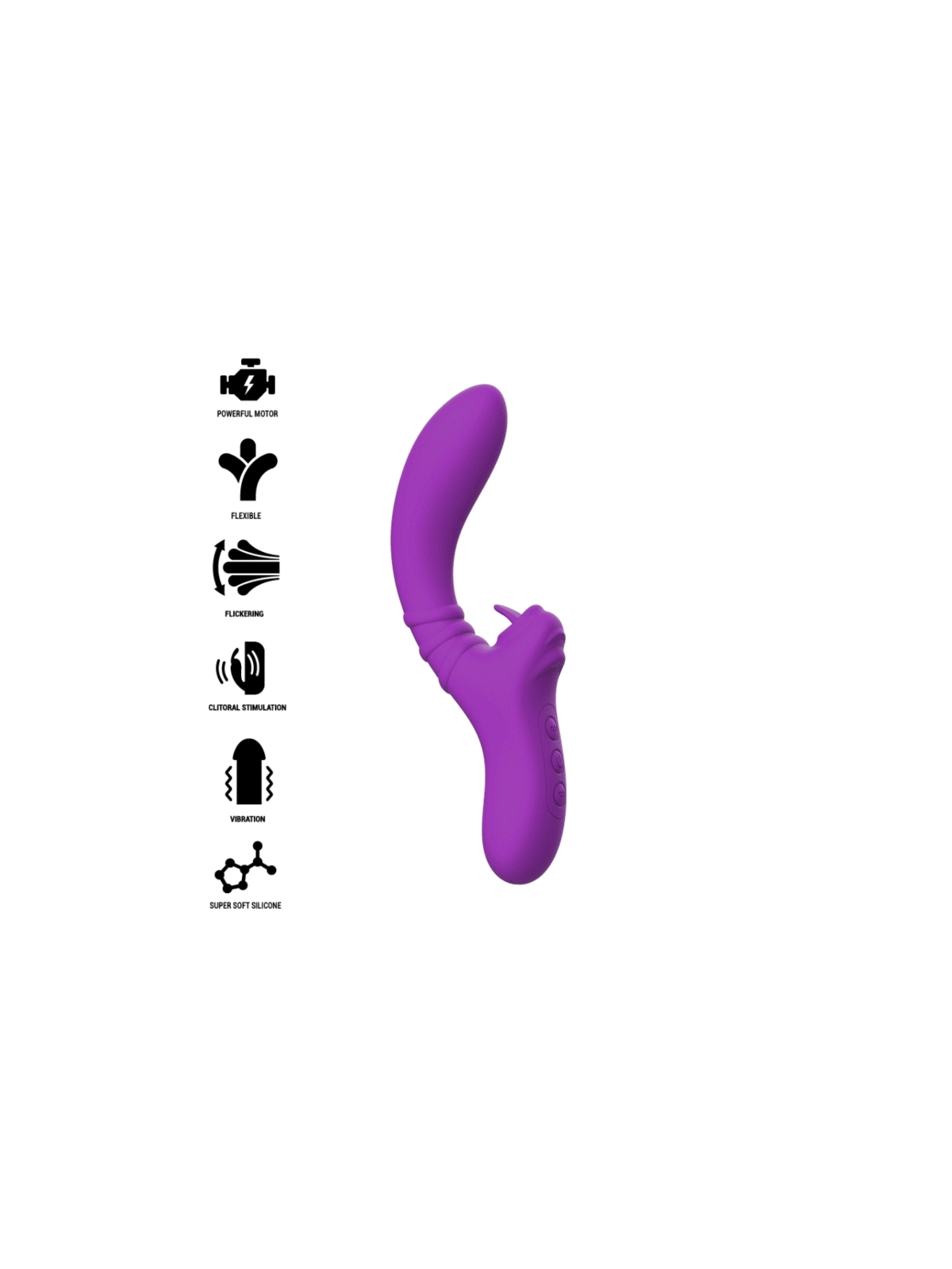 Harry Flexibler Vibrator mit Lila Zunge von Intense Fun