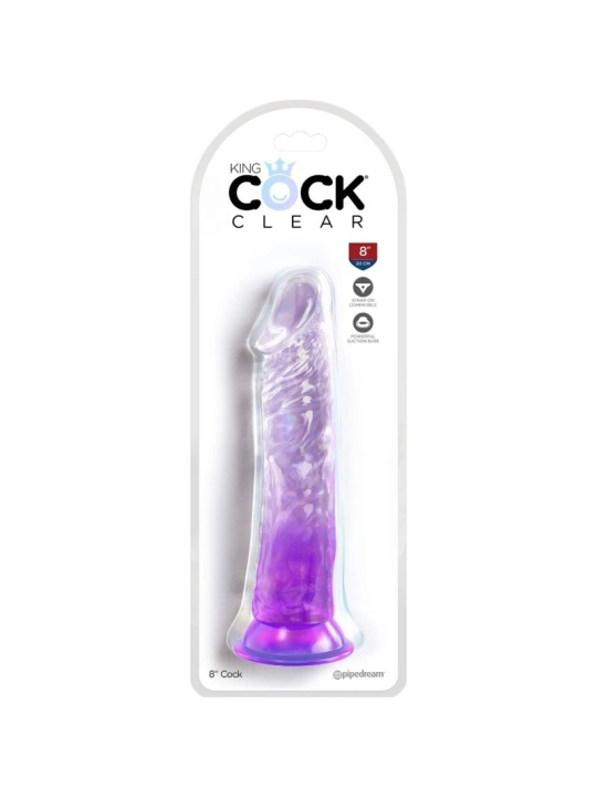 Clear Realistischer Penis 19.7 cm Lila von King Cock