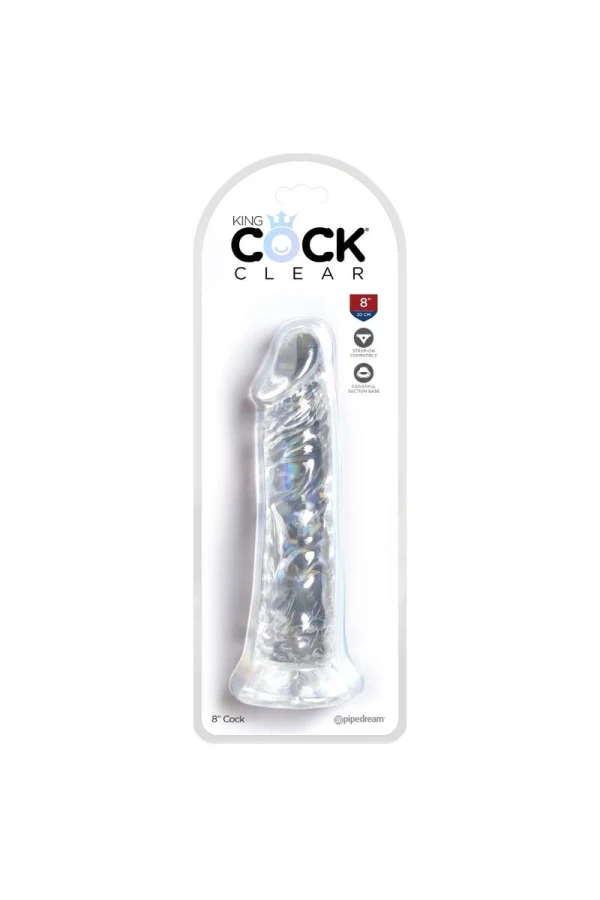 Klarer realistischer Dildo 19.7 cm Transparent von King Cock