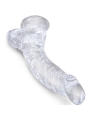 Clear Realistisch Gebogener Penis mit 16.5 cm Transparenten Eieren von King Cock