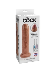 Ungeschnittener Realistischer Penis 17.8 cm Karamell von King Cock