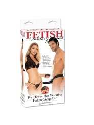 Vibrierender Hohl-Strap-On für Sie oder Ihn, Schwarz von Fetish Fantasy Series