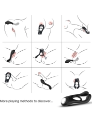 Veyron Doppelvibrator-Ringspielzeug für Paare Schwarz von Armony For Him