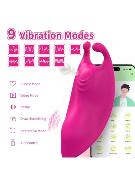 Honeybee Tragbares Höschennvibrator G-Spot Fuchsia -KOSTENLOSE App von Armony Wearables