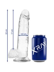 Klarer Dildo mit Eier 22 cm -O- 4.6 cm von X Ray