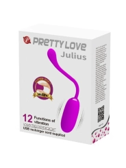 Julius Wasserdichtes, Wiederaufladbares Vibrationsei Lila von Pretty Love Smart