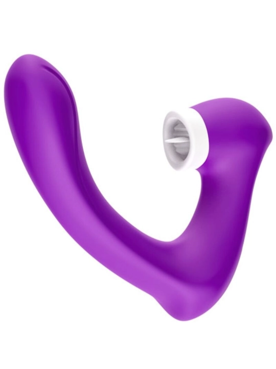 Secretkiss Leckt Vibrierenden Clit und Vibrator, Gebogen Lila von Armony Stimulators