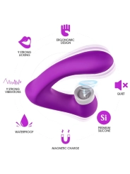 Secretkiss Leckt Vibrierenden Clit und Vibrator, Gebogen Lila von Armony Stimulators