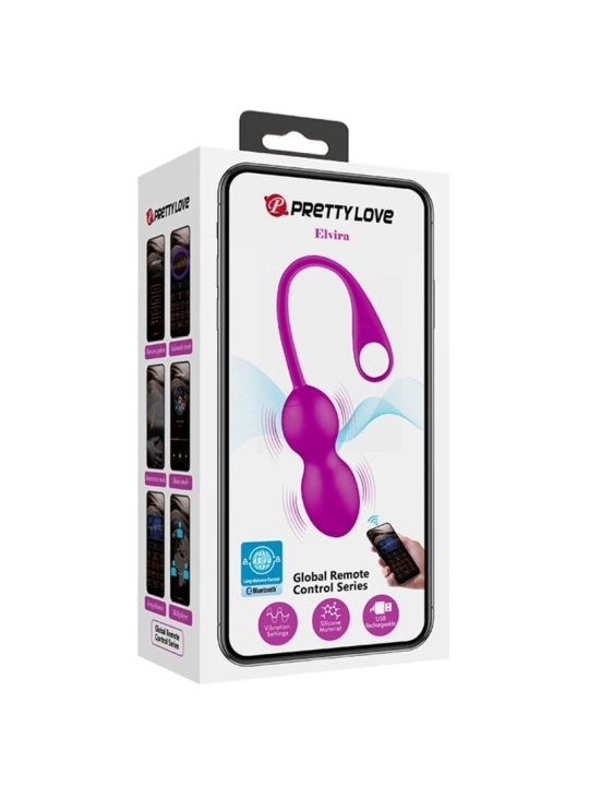 Elvira Wiederaufladbare Vibrierblle Lila von Pretty Love Smart