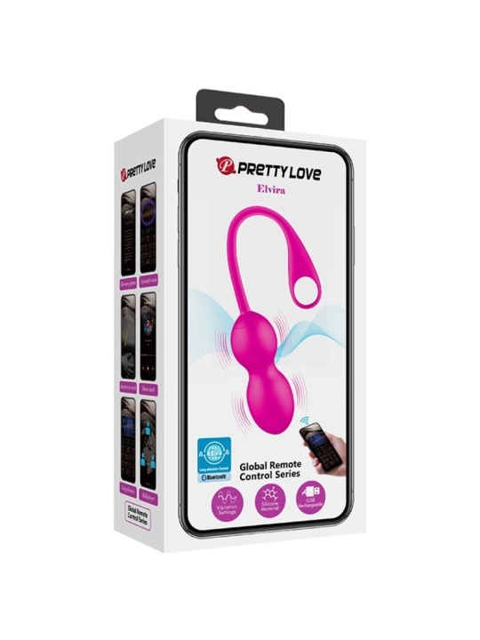 Elvira Pink Wiederaufladbare Vibrierblle von Pretty Love Smart