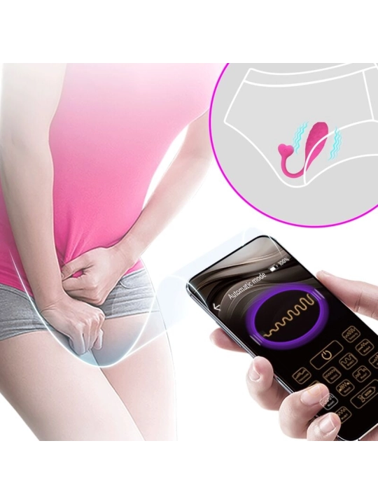 App-Gesteuertes Rosa Fisher-Vibrations-Ei von Pretty Love Smart