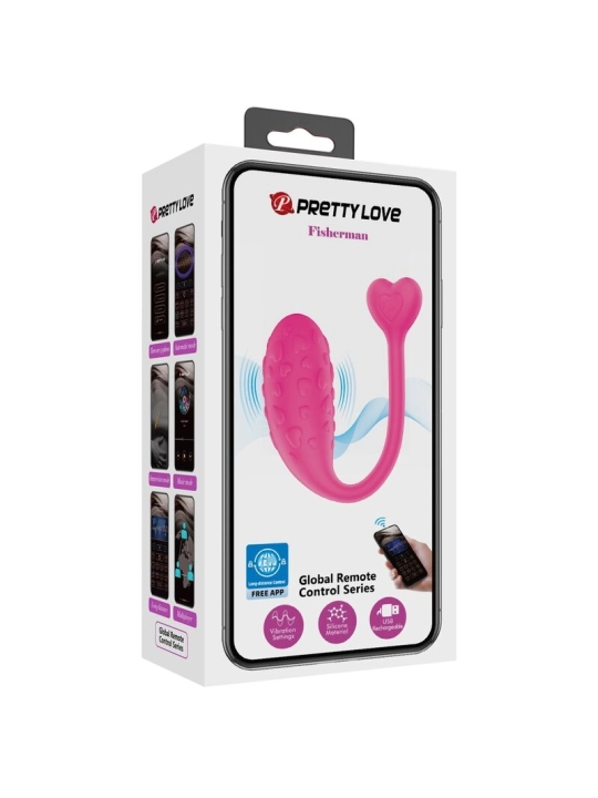 App-Gesteuertes Rosa Fisher-Vibrations-Ei von Pretty Love Smart