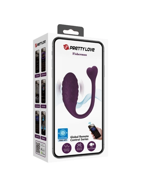 Fisherman App-Gesteuertes Vibrierendes Ei Lila von Pretty Love Smart