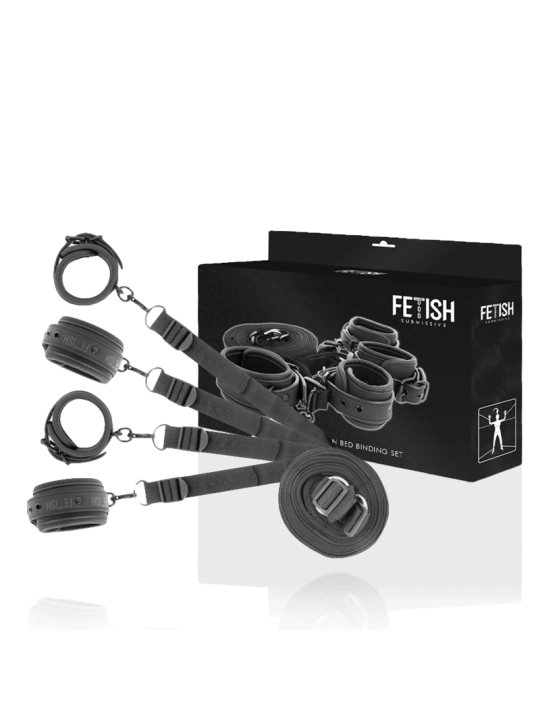 Set aus Handschellen und Krawatten mit Noprene-Futter von Fetish Submissive Bondage