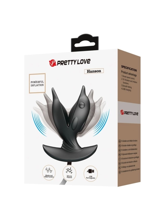 Aufblasbarer & Wiederaufladbarer Delfin Analsplug von Pretty Love Bottom