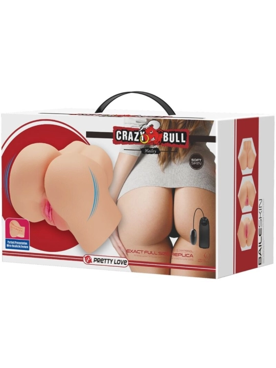 Realistischer Vagina- und Anus-Vibrator Hailey von Crazy Bull