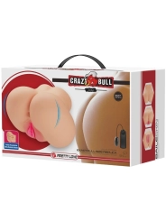 Realistischer Vagina- und Anus-Luna-Vibrator von Crazy Bull