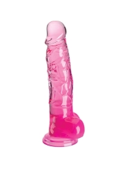 Clear Realistischer Penis mit Kugeln 16.5 cm Rosa von King Cock