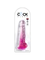 Clear Realistischer Penis mit Kugeln 16.5 cm Rosa von King Cock