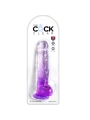 Clear Realistischer Penis mit Kugeln 16.5 cm Lila von King Cock