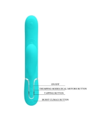 Perlita Multifunktions-3-In-1-G-Punkt-Vibrator Aqua Grün von Pretty Love Flirtation