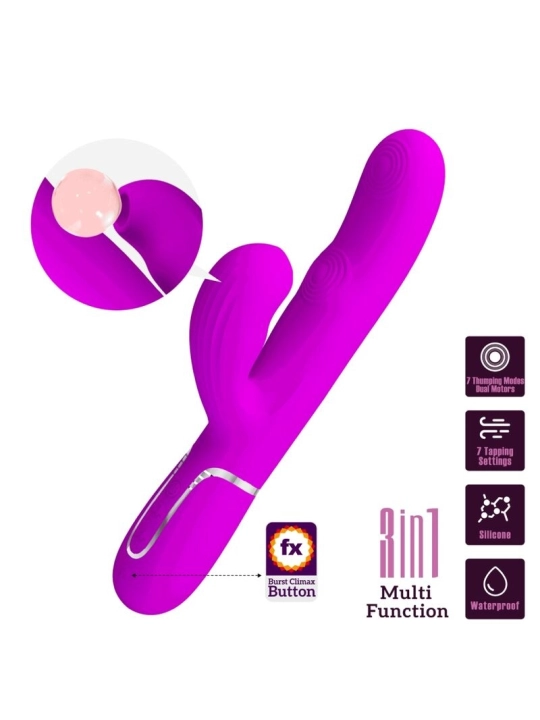 Perlita Multifunktions-3-In-1-G-Spot-Vibrator Violett von Pretty Love Flirtation