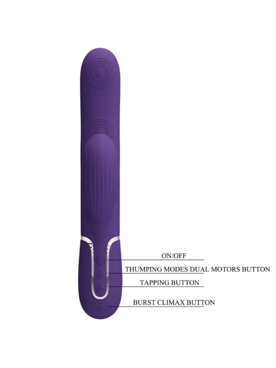 Perlita G-Spot Vibrator 3 in 1 Multifunktions-Lila von Pretty Love Flirtation