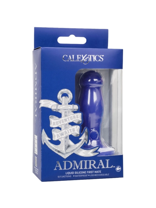 Admiral First Mate Anal Plug Vibrator Blau von Calexotics