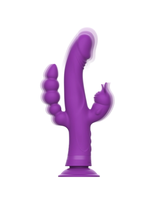 Casanova Rabbit Silikonvibrator Dreifachmotor Lila von Intense Fun