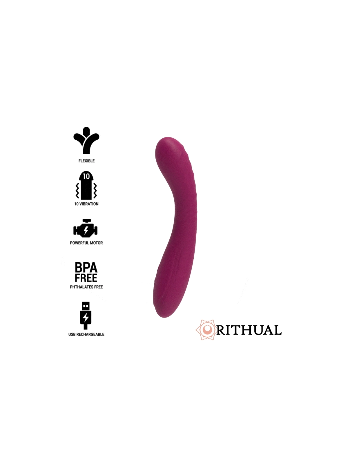 Orchid Wiederaufladbarer G-Punkt Kriya Ritualstimulator von Rithual