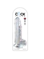 Clear Dildo mit Hoden 20.3 cm Transparent von King Cock