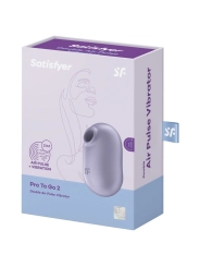 Pro To Go 2 Doppelter Luftpulsstimulator & Vibrator Violett von Satisfyer Air Pulse