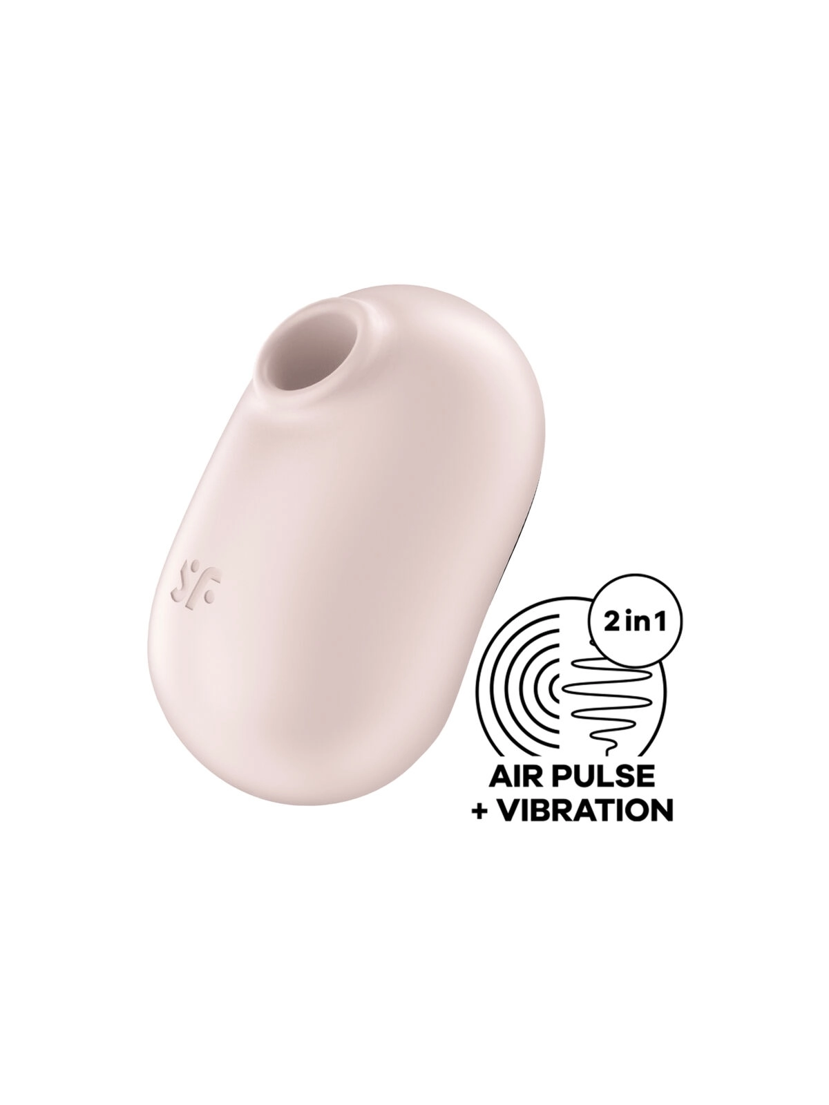 Pro To Go 2 Doppelter Luftpulsstimulator & Vibrator Beige von Satisfyer Air Pulse