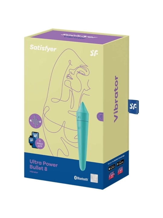 Ultra Power Bullet 8 Türkis von Satisfyer Connect