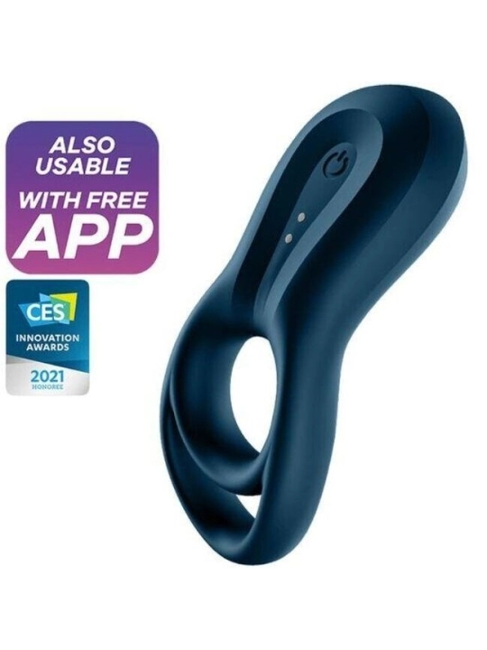 Epic Duo Ringvibratorapp Blau von Satisfyer Connect